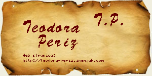Teodora Periz vizit kartica